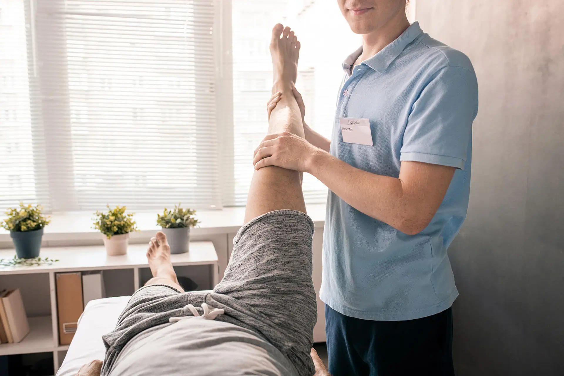 What to do about a torn abductor muscle physiotherapist holding leg of patient while helpi 2021 09 24 03 23 55 utc What to do about a torn abductor muscle